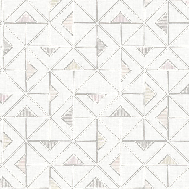 Jekyl Neutral Triangles Wallpaper with Retro Geometric Pattern - A-Street Prints 4074-26637