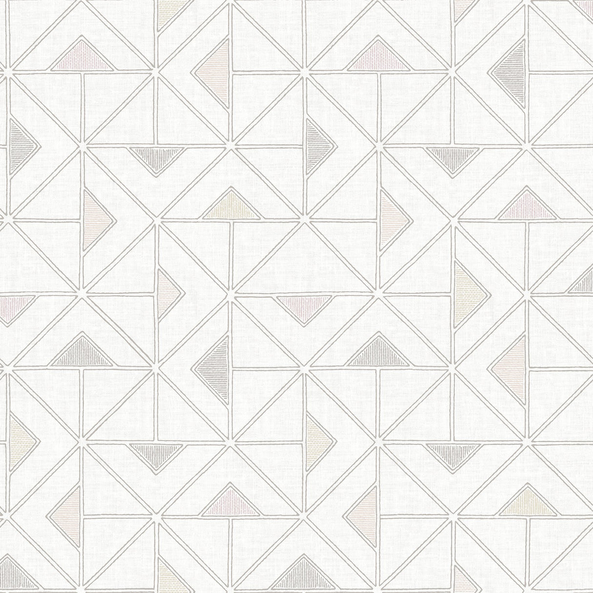 Jekyl Neutral Triangles Wallpaper with Retro Geometric Pattern - A-Street Prints 4074-26637