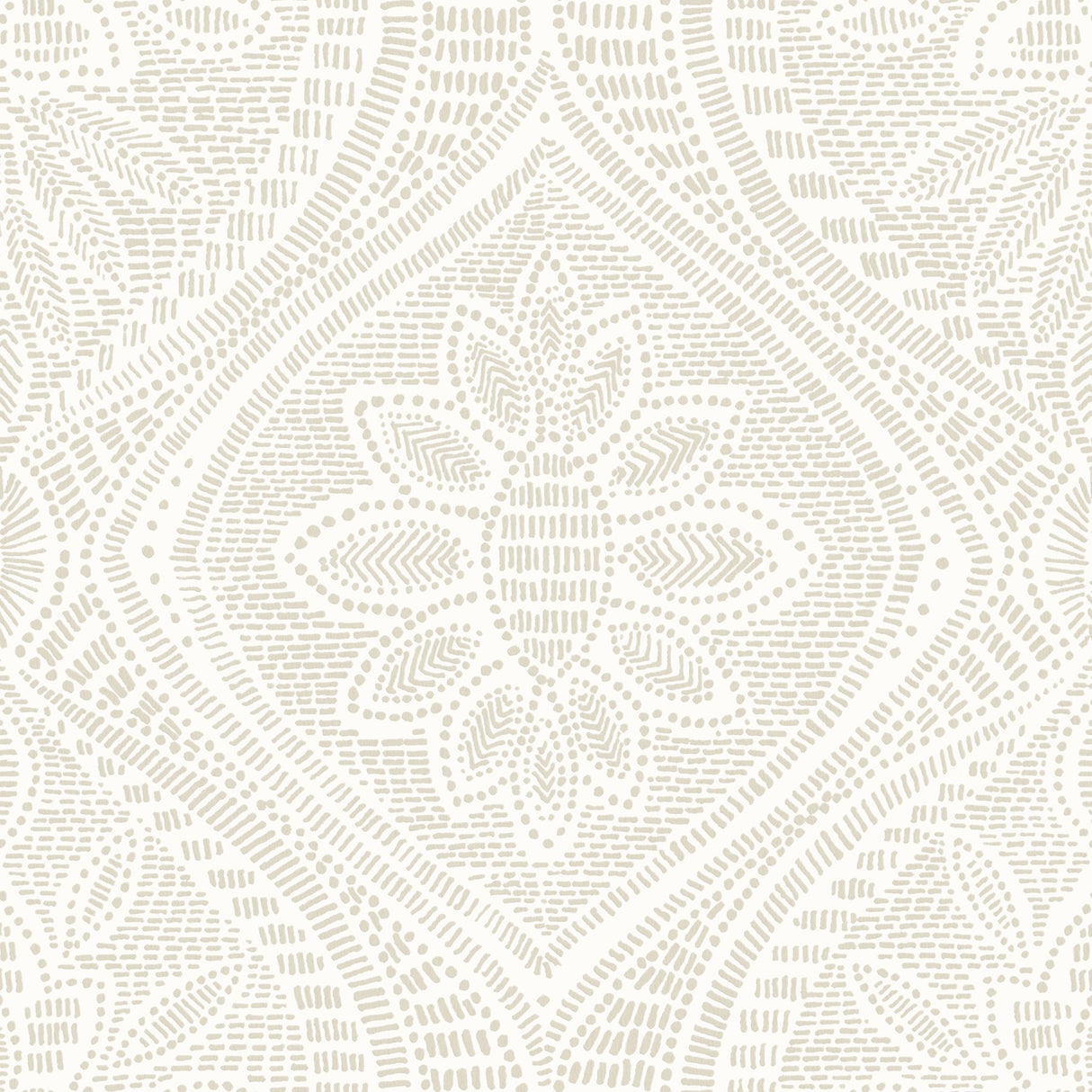 Scout Light Grey Floral Ogee Wallpaper with Raised Ink Textured Finish - A-Street Prints 4074-26639