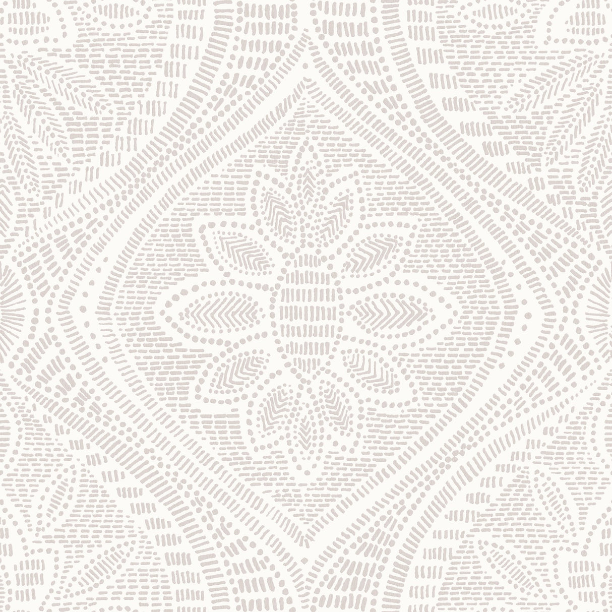 Scout Lavender Floral Ogee Wallpaper with Raised Ink Farmhouse Botanical Motif - Brewster 4074-26641