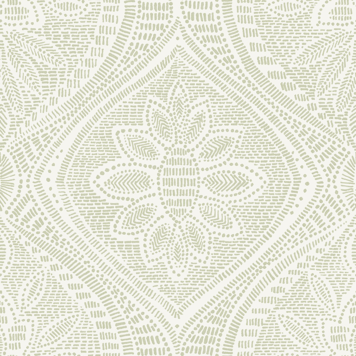 Scout Moss Floral Ogee Wallpaper with Botanical Floral Ogee Motif - A-Street Prints 4074-26643