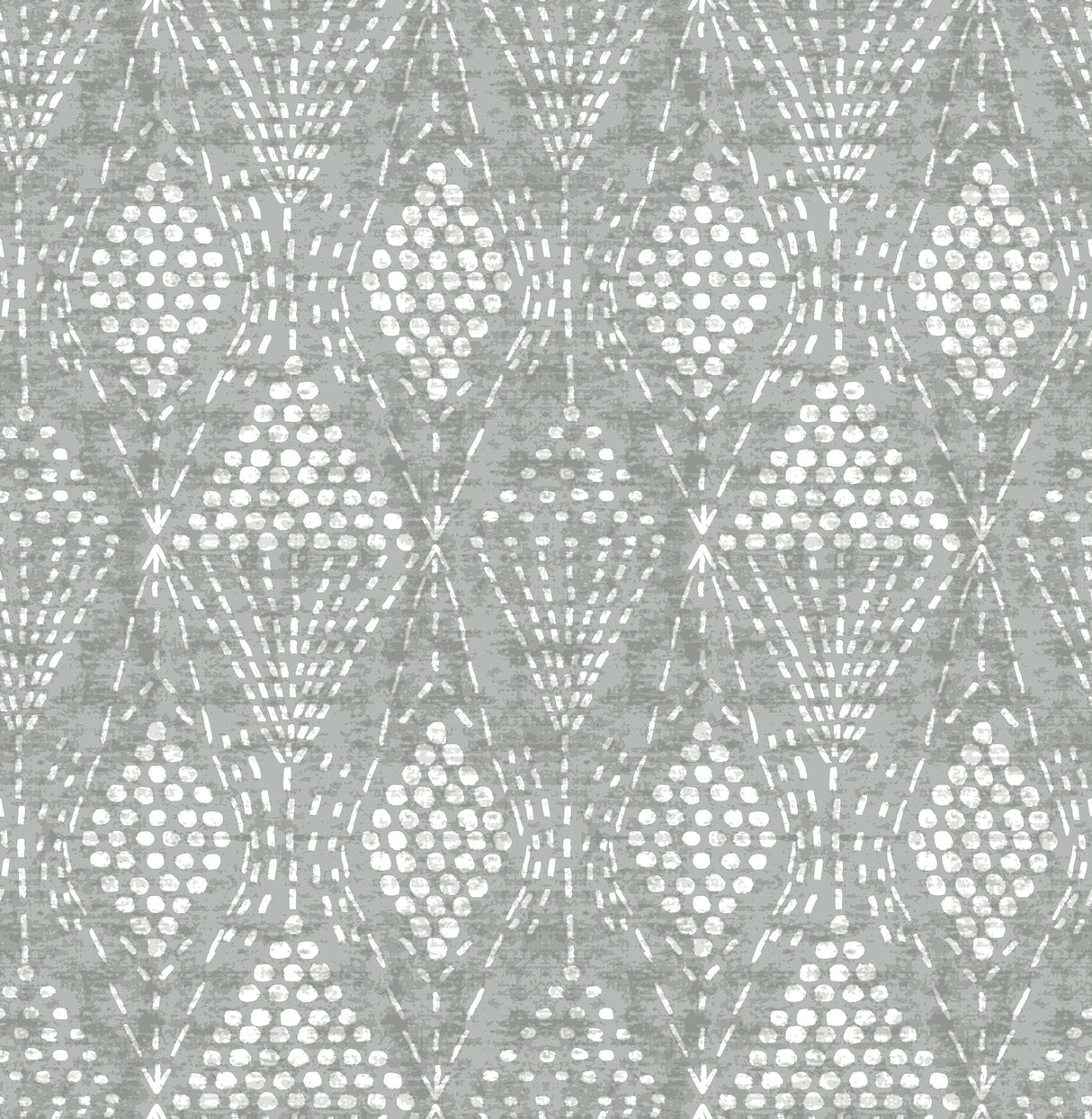 Grady Grey Dotted Geometric Wallpaper with Raised Ink Bohemian Graphics - A-Street Prints 4081-26322