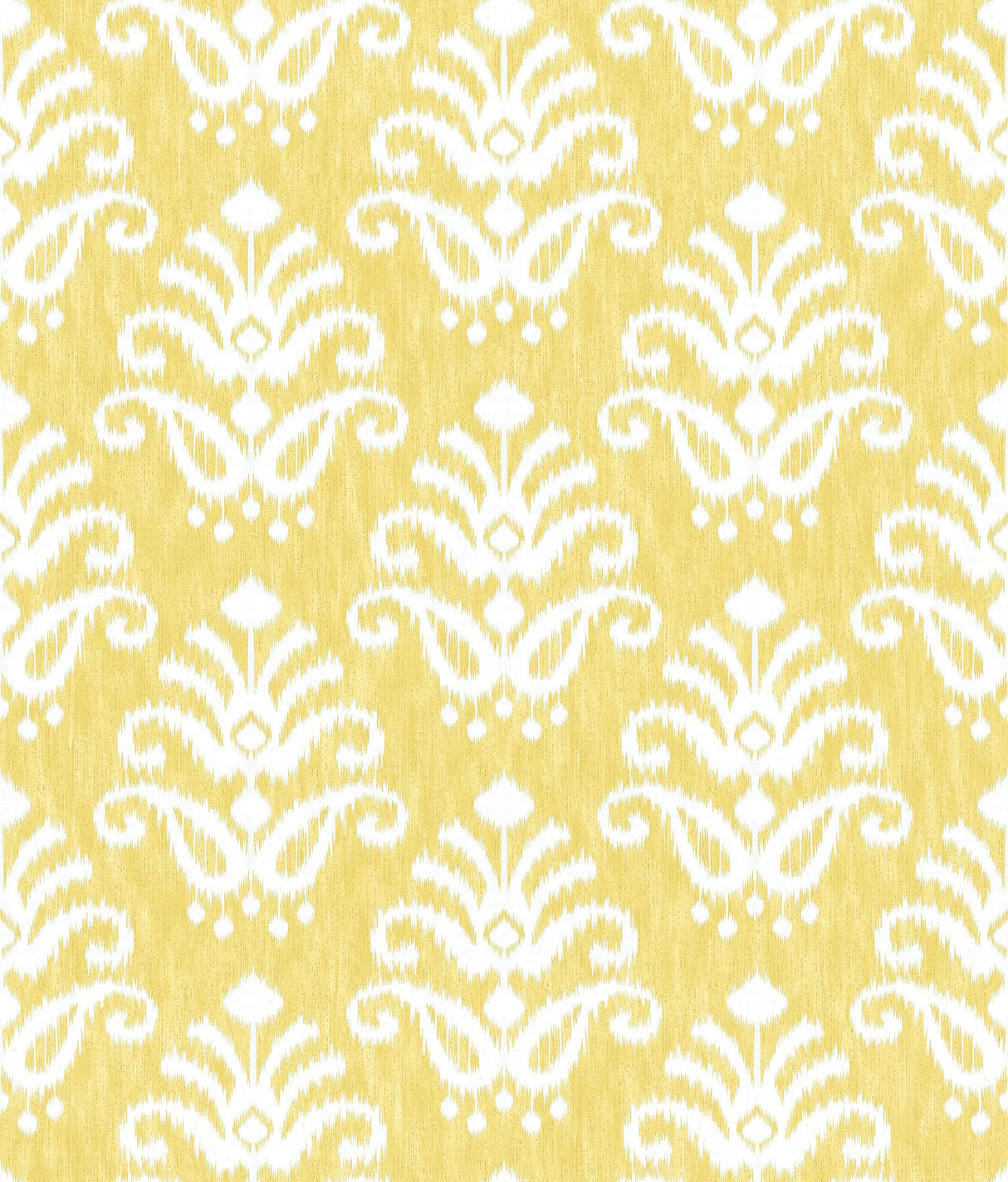 Keaton Yellow Medallion Wallpaper with Ikat Graphics, Bohemian Style - A-Street Prints 4081-26328