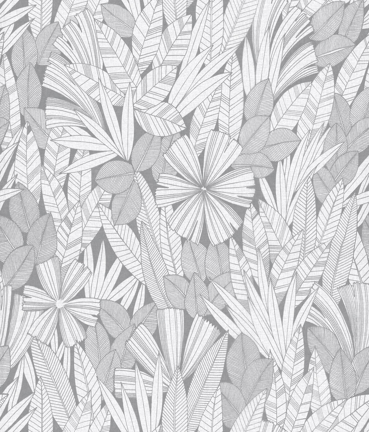 Bannon Grey Leaves Wallpaper with Botanical Bohemian Pattern - A-Street Prints 4081-26344