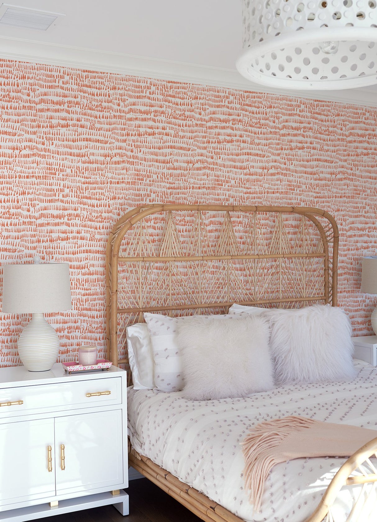 Runes Orange Brushstrokes Wallpaper with Modern Abstract Pattern - A-Street Prints 4081-26359