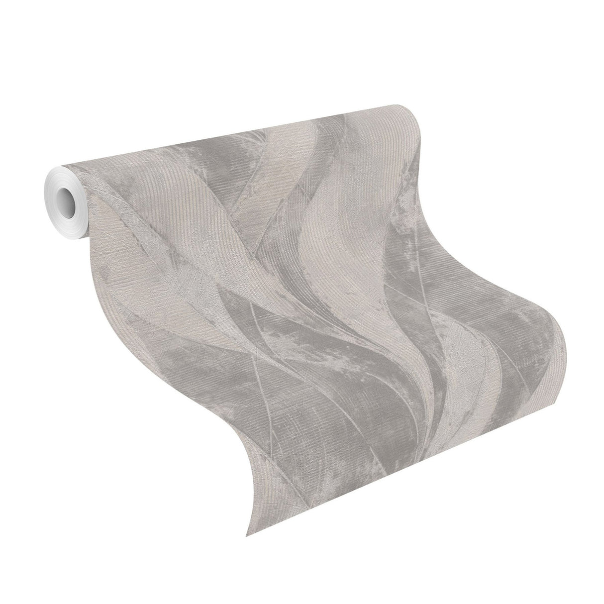 Blake Sterling Leaf Wallpaper with Metallic Textured Botanical Geometric Motif - Advantage 4096-520040