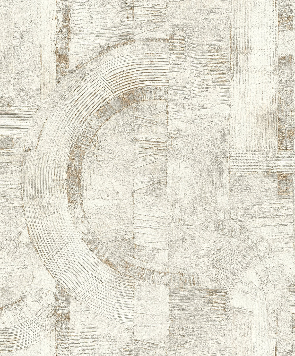 Abe Bone Geo Wallpaper with Metallic Textured Geometric Pattern - Advantage 4096-554748SAM