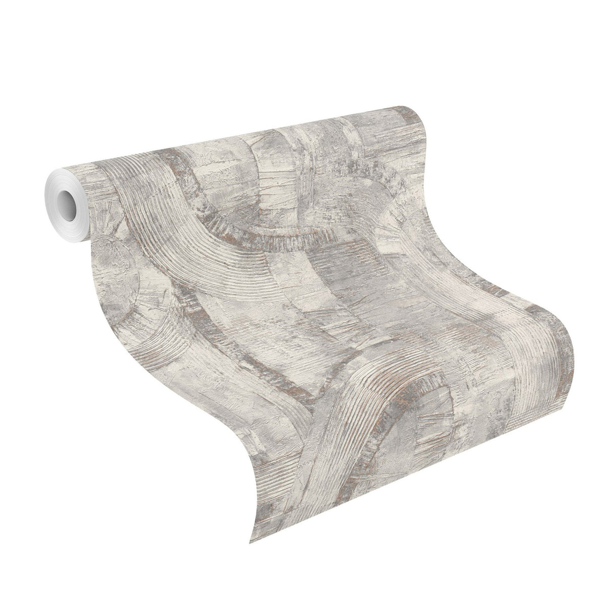 Abe Light Grey Geo Wallpaper with Industrial Geometric Textured Pattern - Advantage 4096-554779