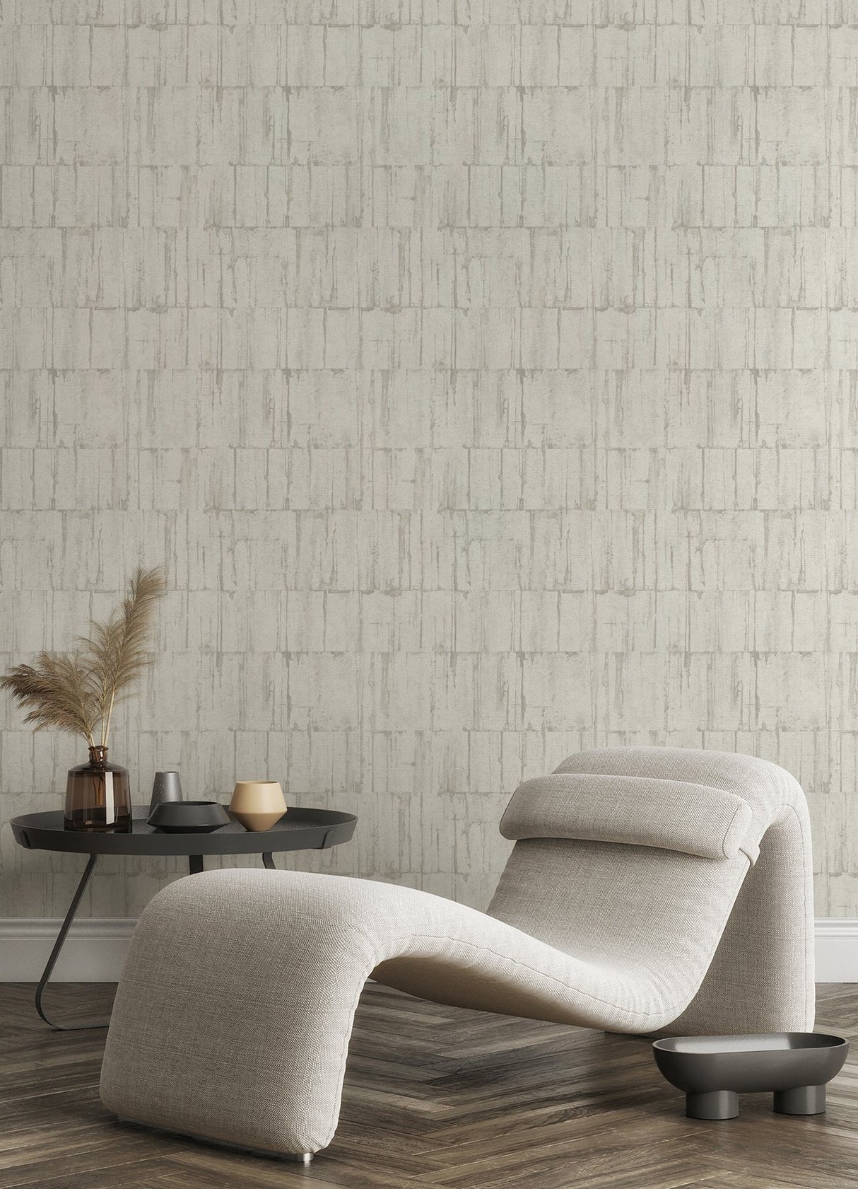 Buck Bone Horizontal Wallpaper with Distressed Textures Industrial Motif - Advantage 4096-560305