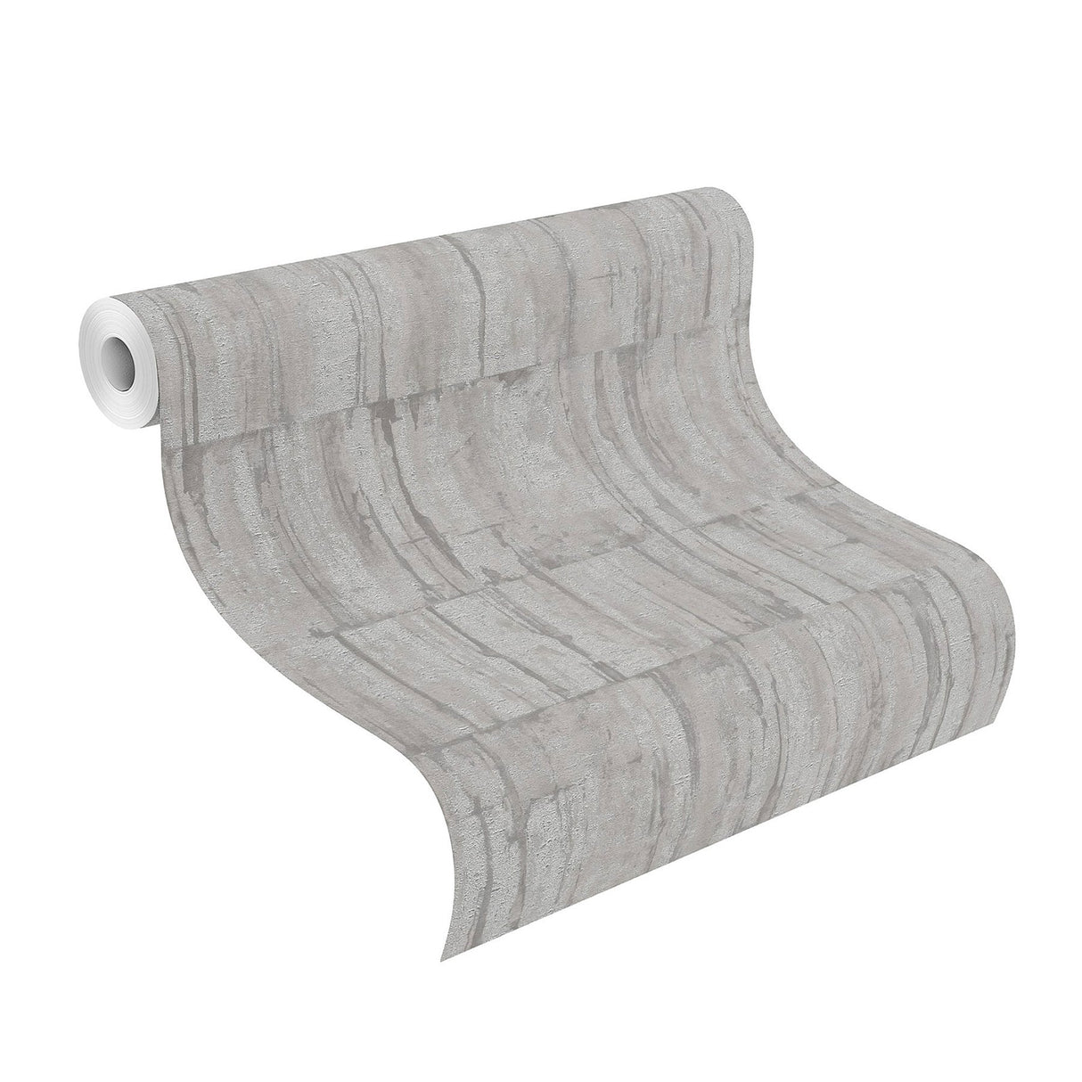 Buck Silver Horizontal Wallpaper with Distressed Textures Industrial Abstract Pattern - Advantage 4096-560312