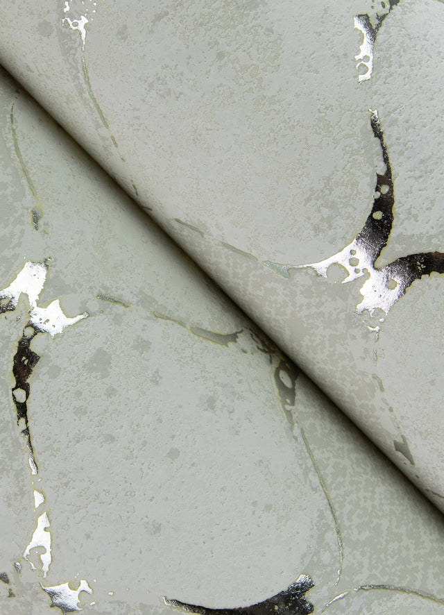 Pilak Silver Ogee Tile Wallpaper with Metallic Geometric Kitchen & Bath Style - A-Street Prints 4105-86608