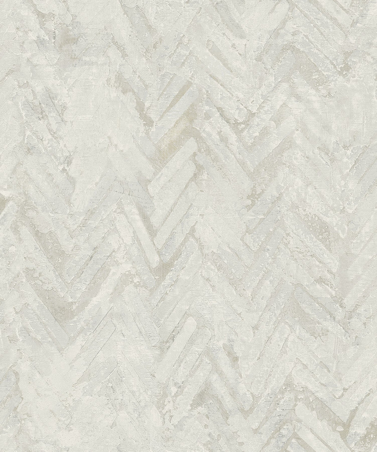 Amesemi Off White Distressed Herringbone Wallpaper with Metallic Effect, Farmhouse Graphics Pattern - Brewster 4105-86614