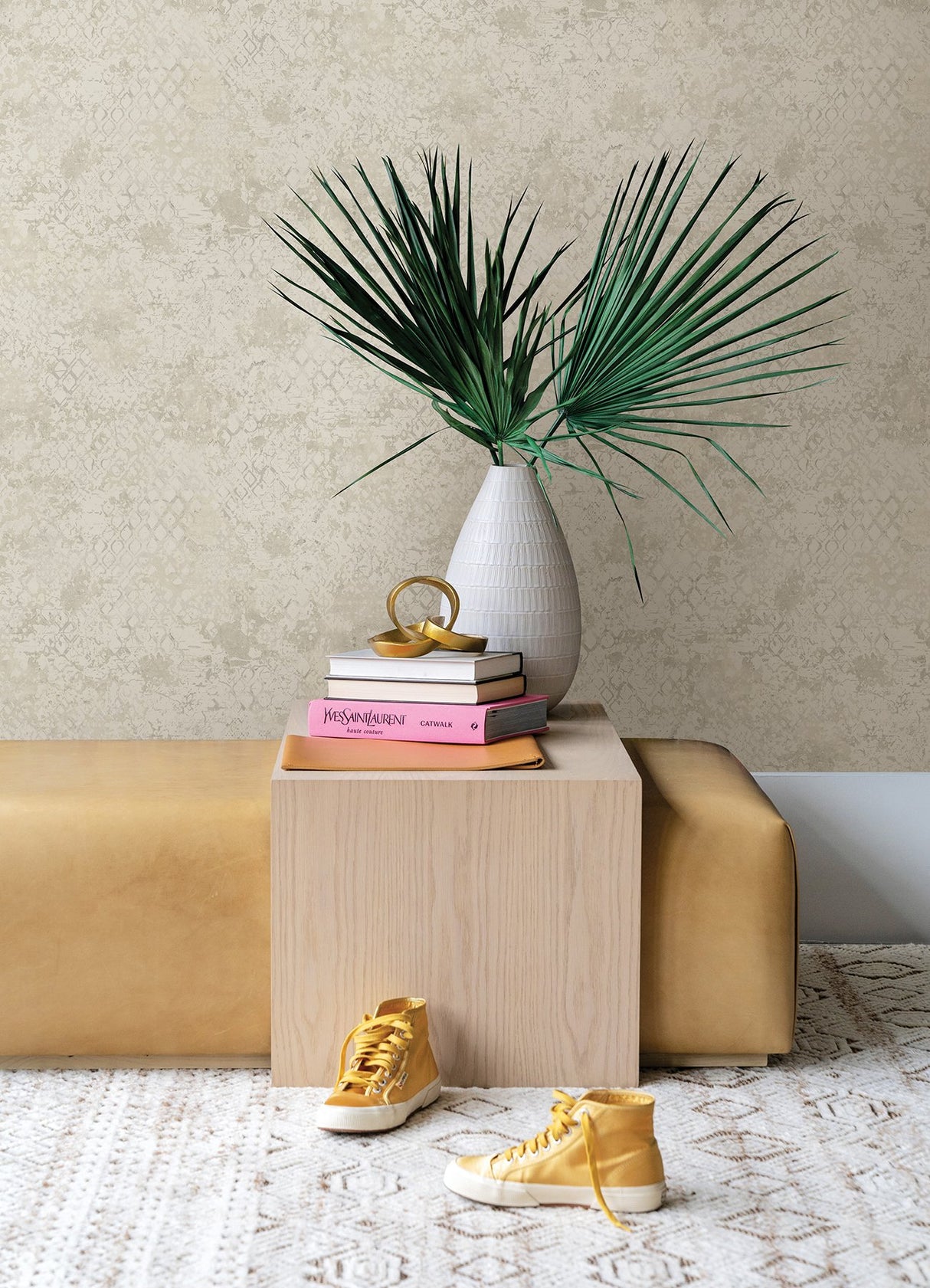 Zilarra Pearl Abstract Snakeskin Wallpaper with Metallic Geometric Animal Print - A-Street Prints 4105-86615