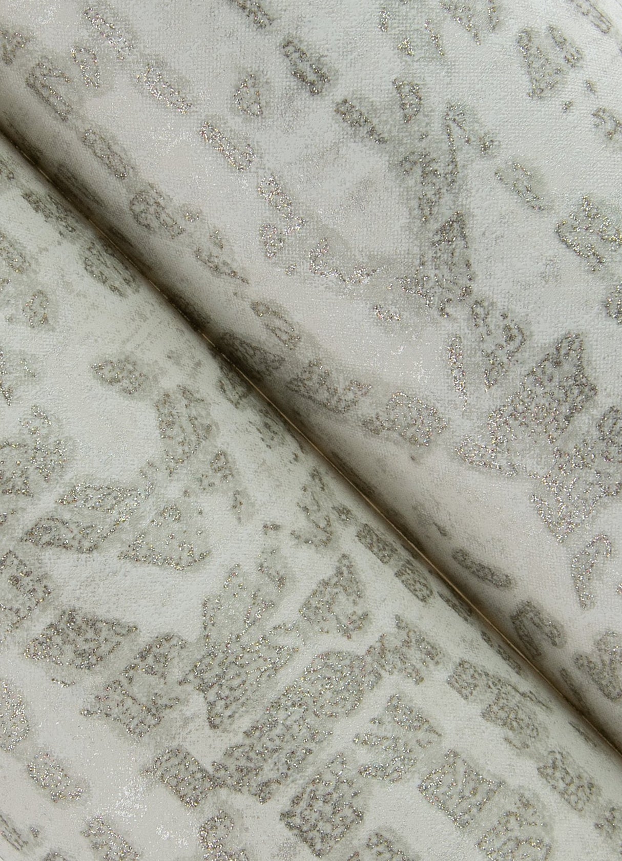 Helene Silver Glitter Geometric Wallpaper with Glam Geometric Pattern - A-Street Prints 4105-86620