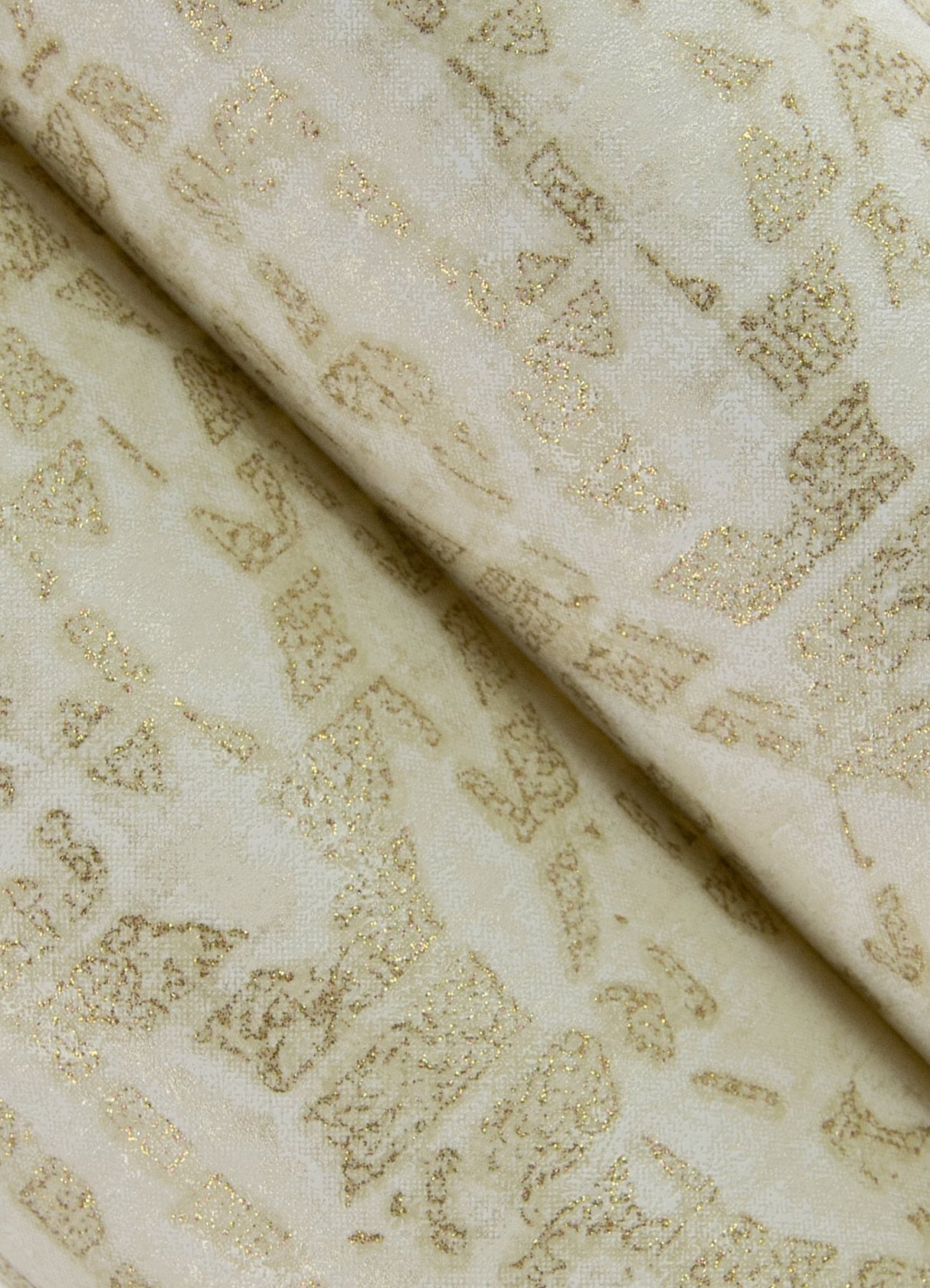 Helene Gold Glitter Geometric Wallpaper with Glam Geometric Pattern - Brewster 4105-86622