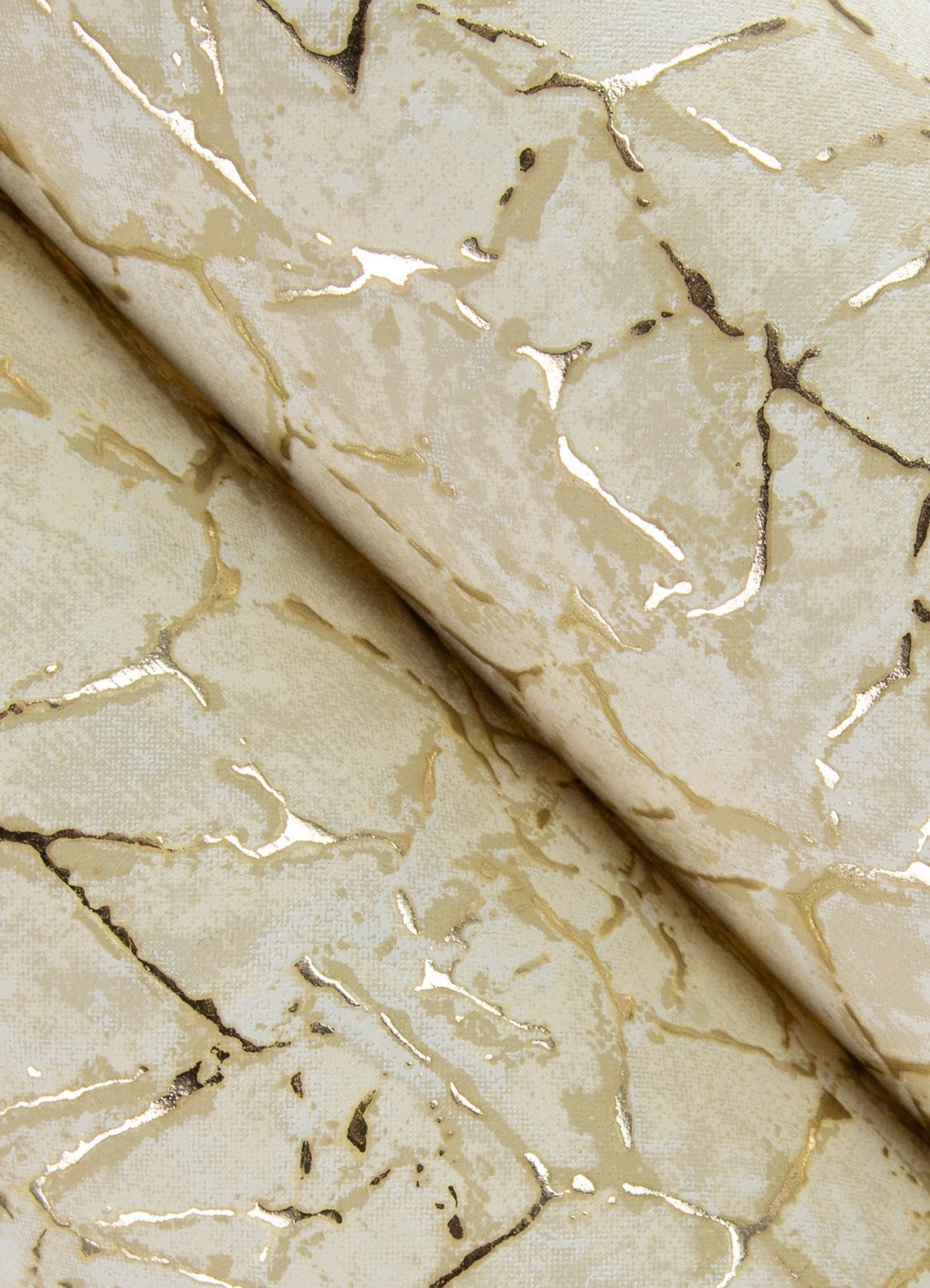 Soma Gold Metallic Crackling Wallpaper with Abstract Modern Pattern - A-Street Prints 4105-86625
