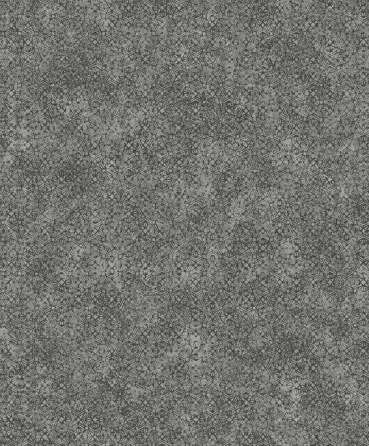 Hirawa Pewter Metallic Mosaic Wallpaper with Glam Geometric Pattern - Brewster 4105-86627
