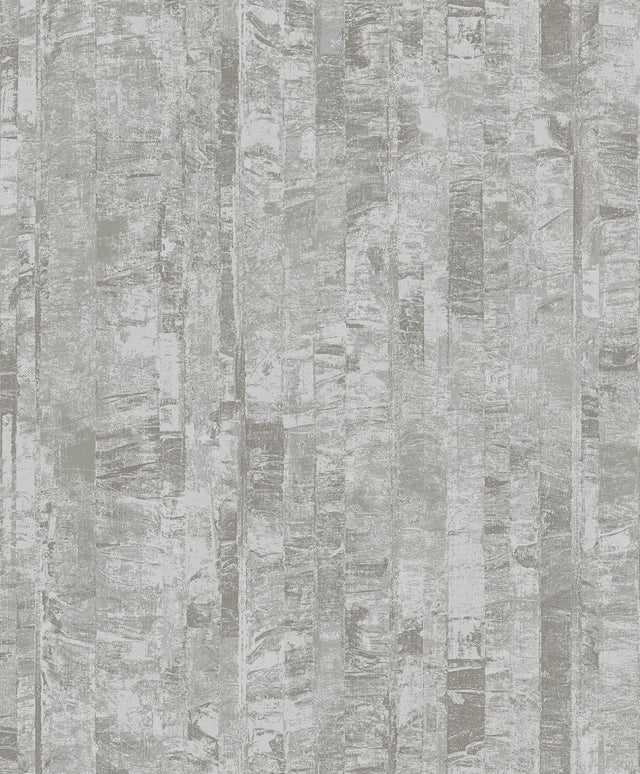 Zinarliya Silver Column Wallpaper with Metallic Distressed Textures - A-Street Prints 4105-86628