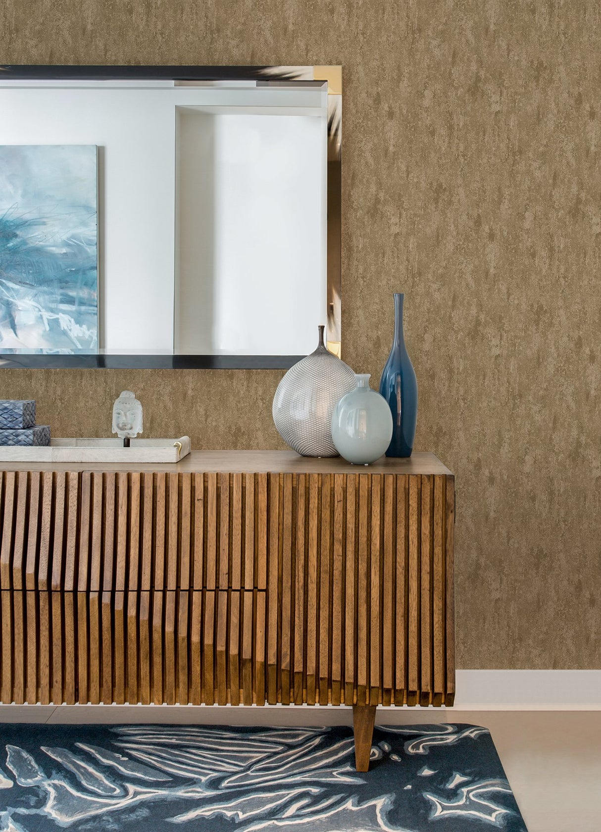 Diorite Brass Splatter Wallpaper with Metallic Distressed Textures - A-Street Prints 4105-86636