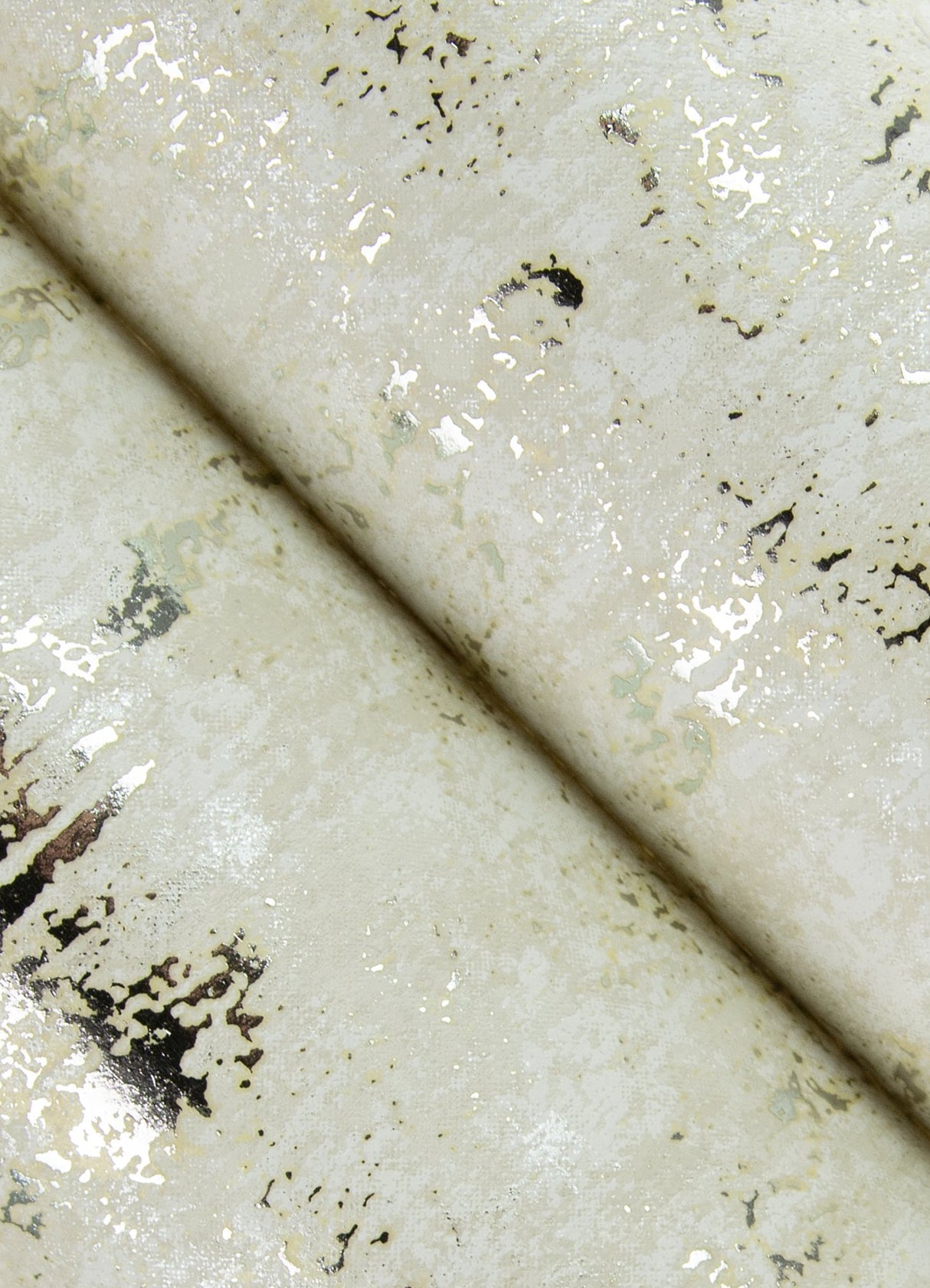 Diorite Silver Splatter Wallpaper with Metallic Distressed Texture - A?Street Prints 4105-86641