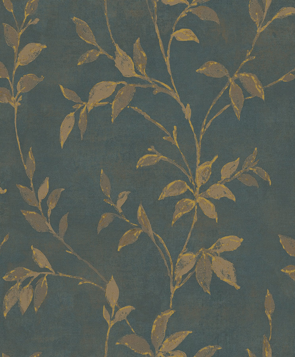 Kupari Blue Trail Wallpaper with Metallic Raised Ink Leaf Vine Pattern - A-Street Prints 4105-86645