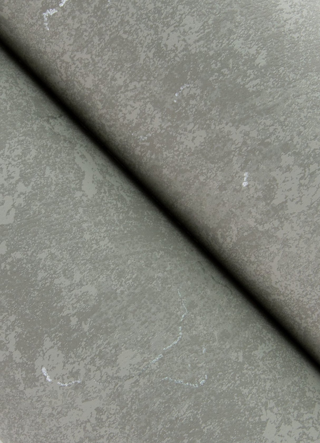 Pliny Light Grey Distressed Texture Wallpaper with Metallic Raised Ink - Brewster 4105-86647