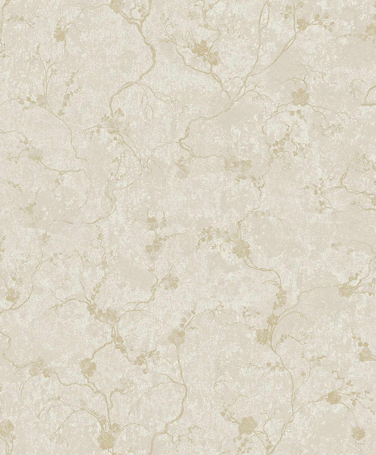 Mahina Pearl Floral Vine Wallpaper with Metallic Botanical Vine Motif - Brewster 4105-86648