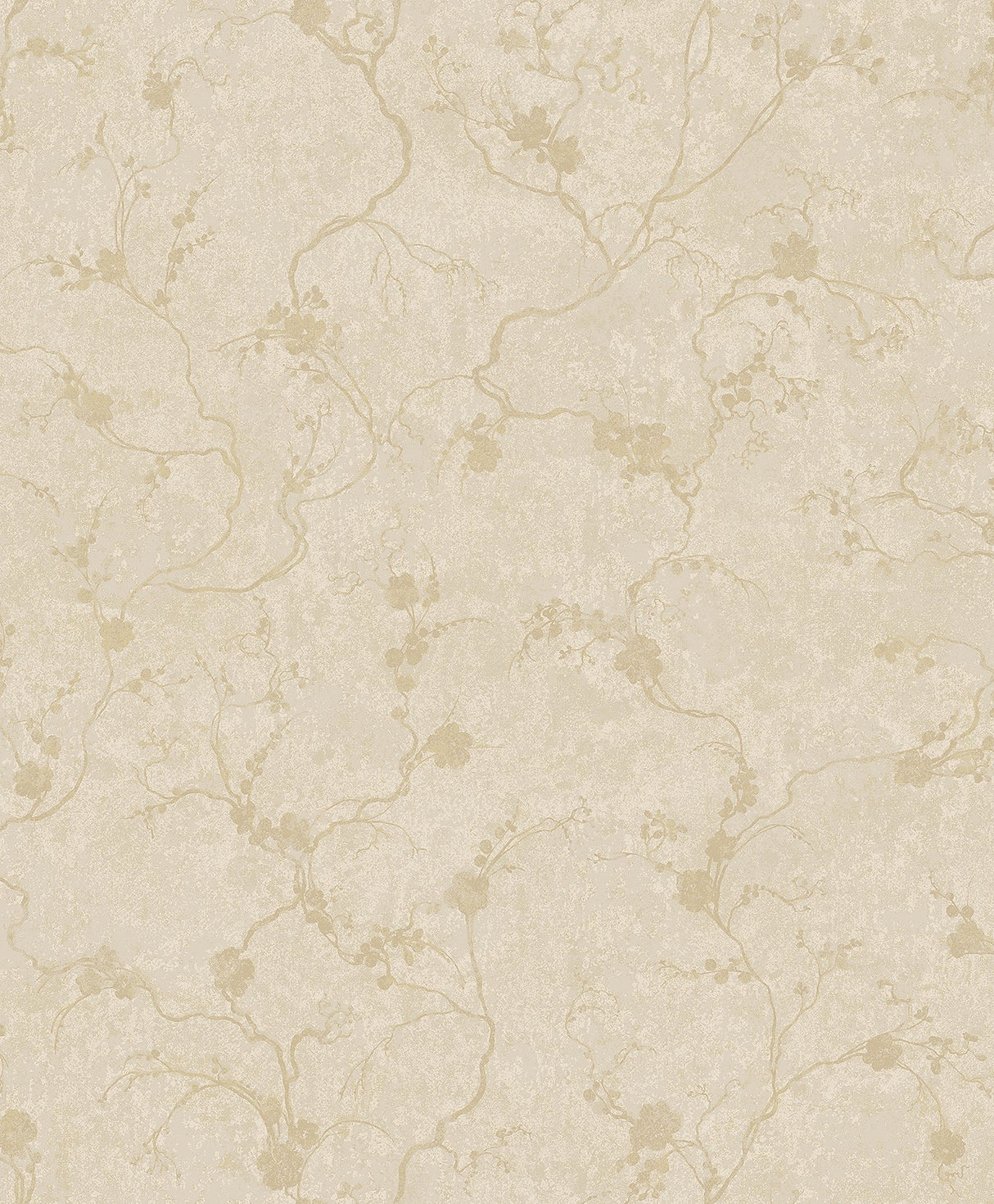Mahina Gold Floral Vine Wallpaper with Metallic Botanical Feature Wall Style - A-Street Prints 4105-86649