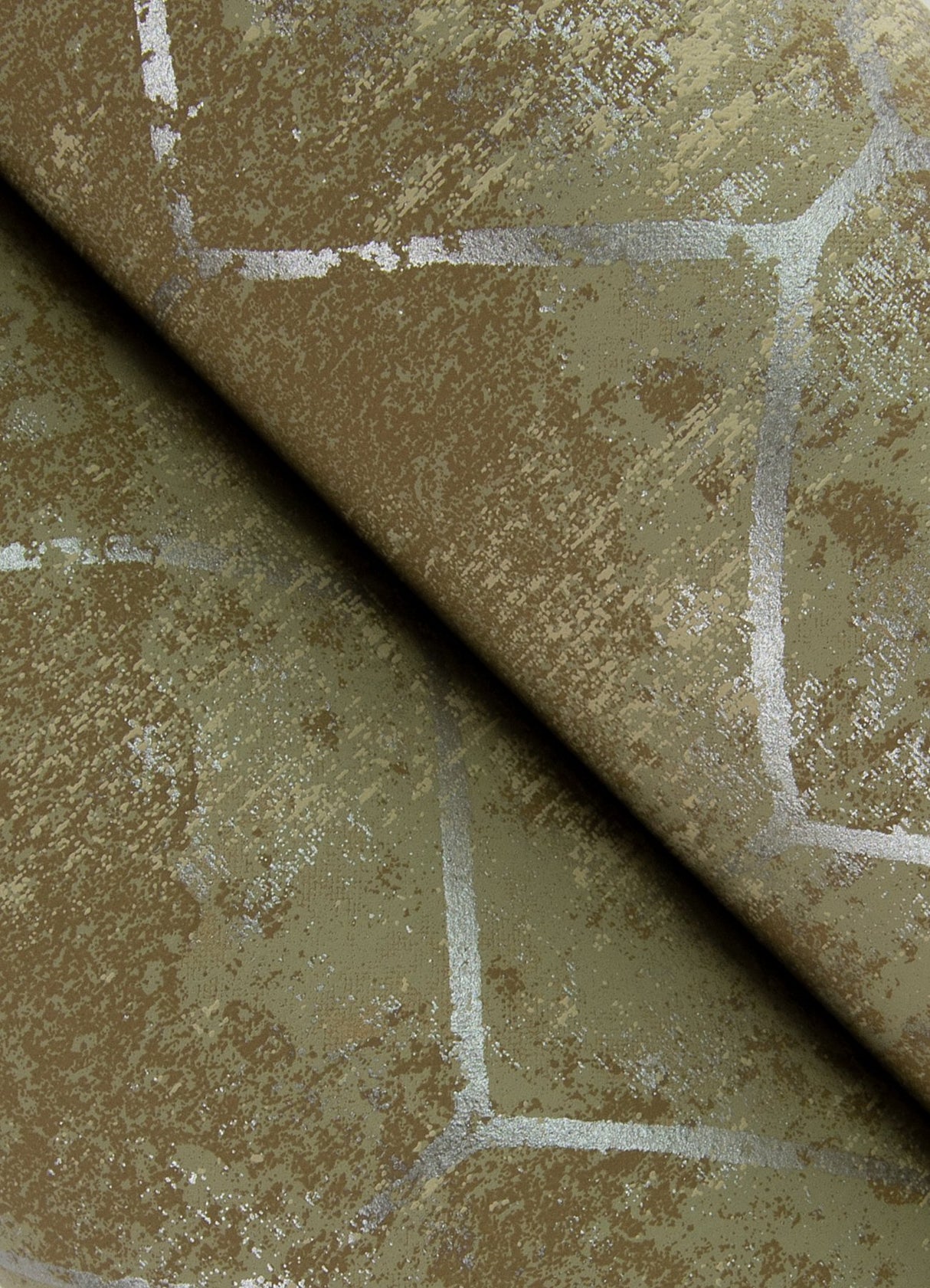Rauta Brass Hexagon Tile Wallpaper with Metallic Geometric Tile Pattern - A-Street Prints 4105-86655