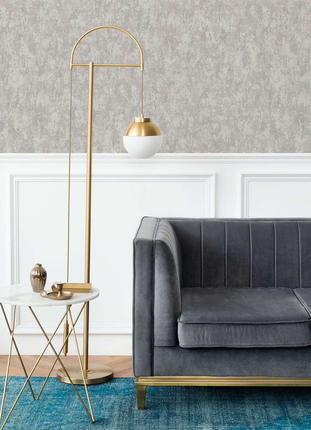 Haliya Silver Metallic Plaster Wallpaper with Abstract Plaster Effects - A-Street Prints 4105-86661