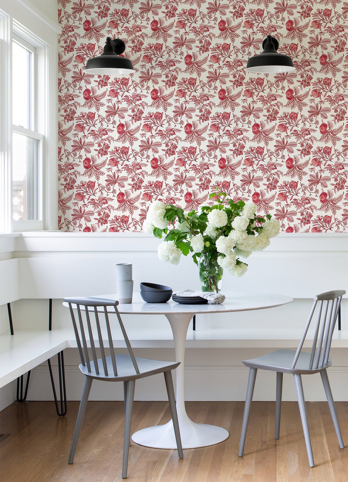 Cecilia Red Fruit Wallpaper with Botanical Pomegranate and Berry Motif - A-Street Prints 4120-26812