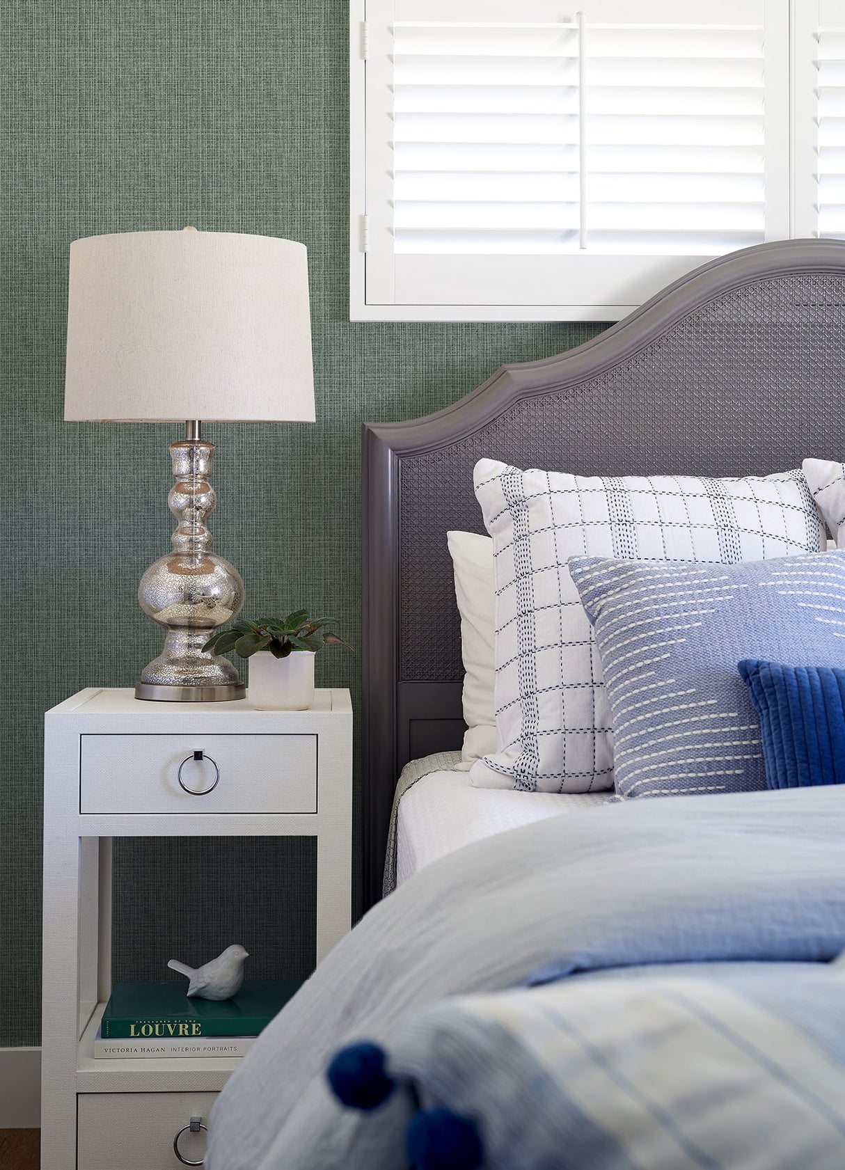 Kantera Green Fabric Texture Wallpaper with Raised Ink Faux Woven Design - A-Street Prints 4120-26833