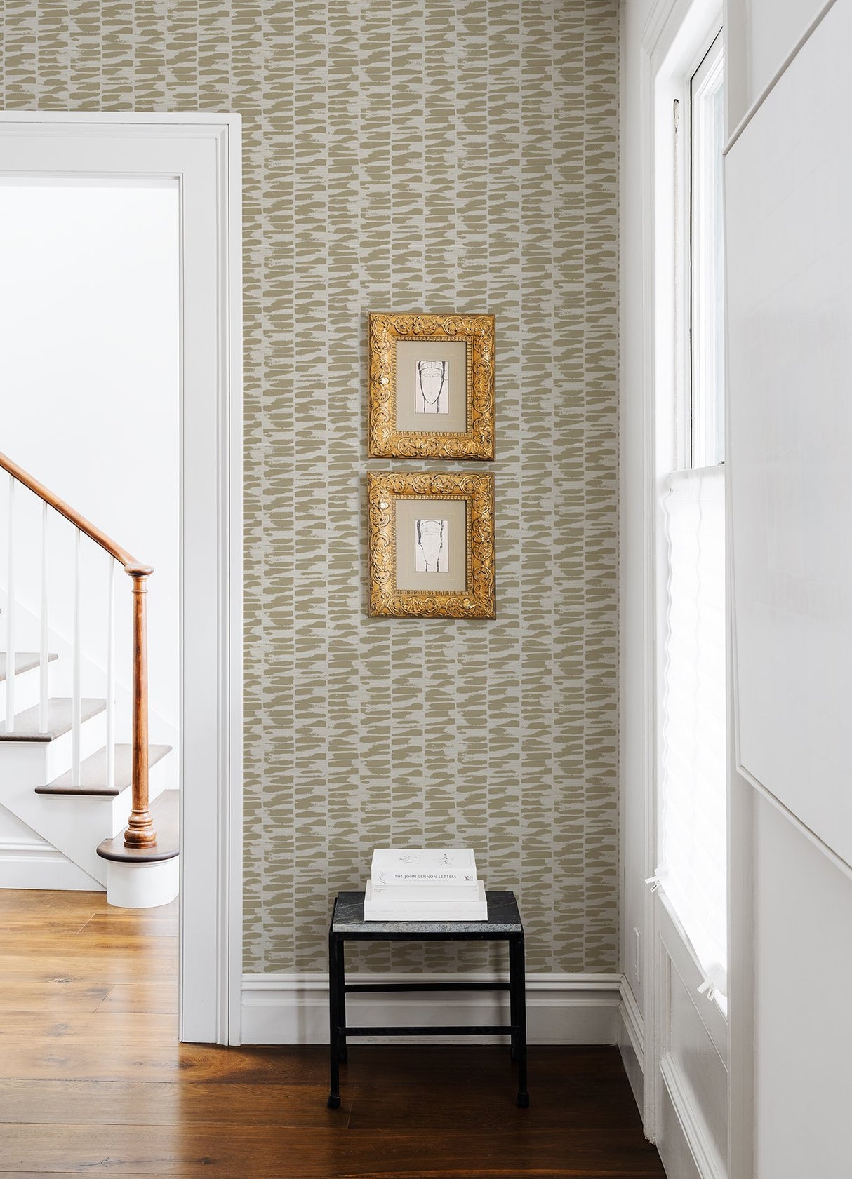 Myrtle Gold Abstract Stripe Textured Wallpaper - A-Street Prints 4120-26842