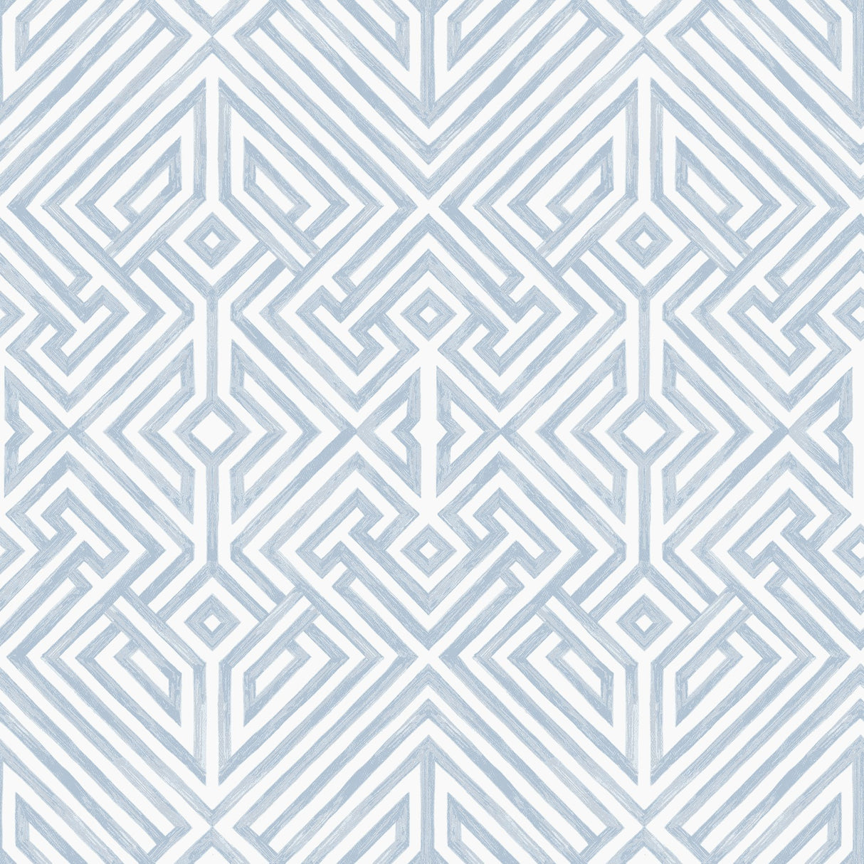 Lyon Blue Geometric Key Wallpaper with Modern Geometric Pattern - A-Street Prints 4120-26847