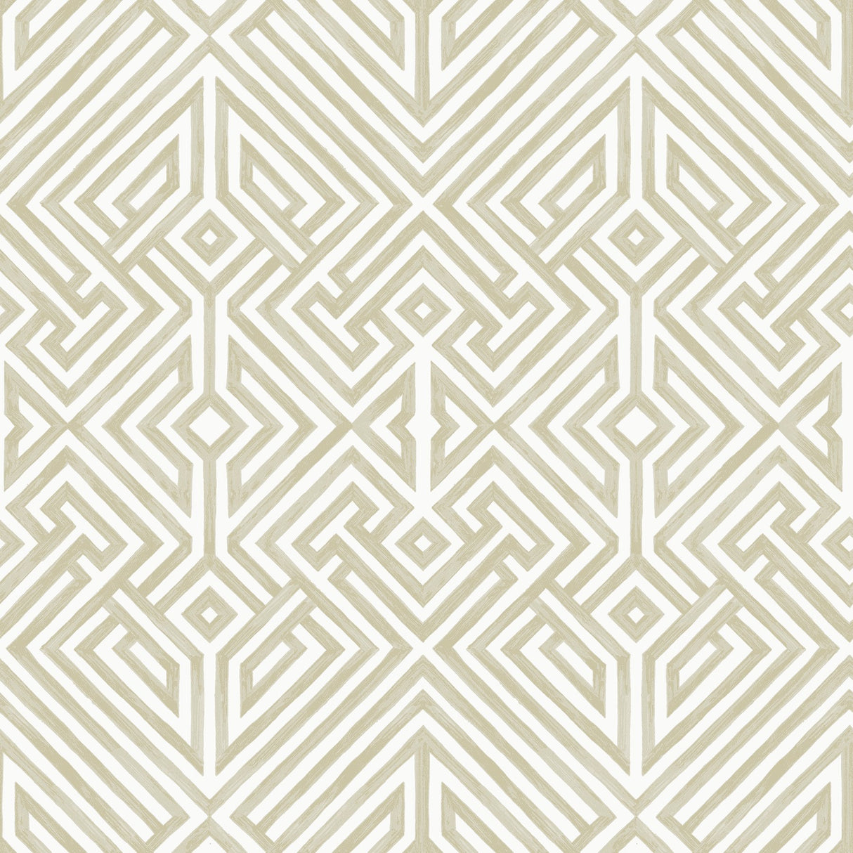 Lyon Gold Geometric Key Wallpaper with Metallic Modern Graphic Pattern - Brewster 4120-26851