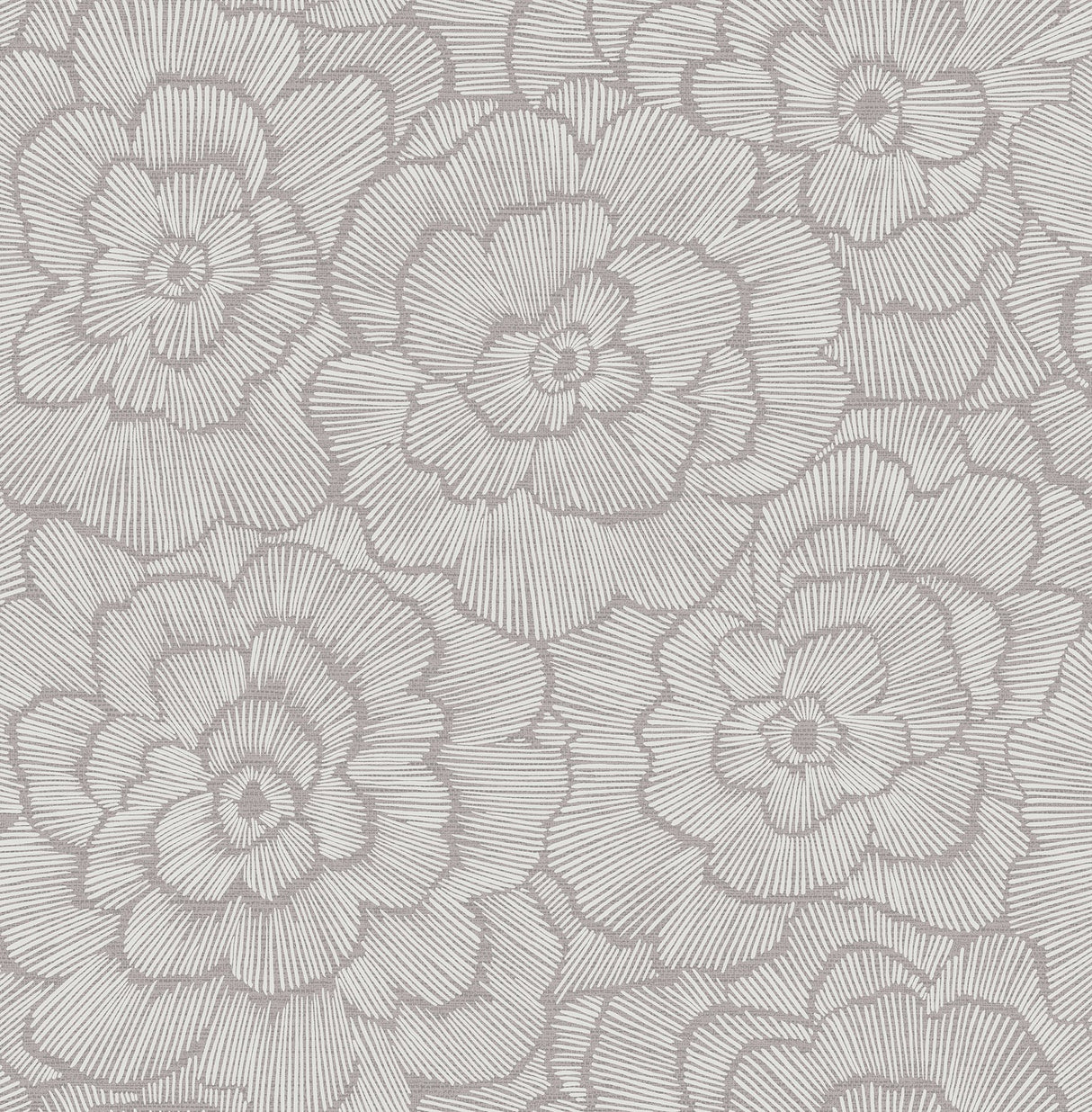 Periwinkle Sterling Textured Floral Wallpaper with Modern Botanical Flowers Motif - A-Street Prints 4120-26853