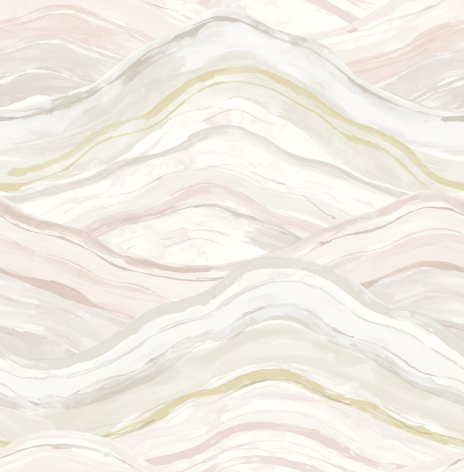 Dorea Pastel Striated Waves Wallpaper with Metallic Abstract Whimsical Design - A-Street Prints 4121-26923