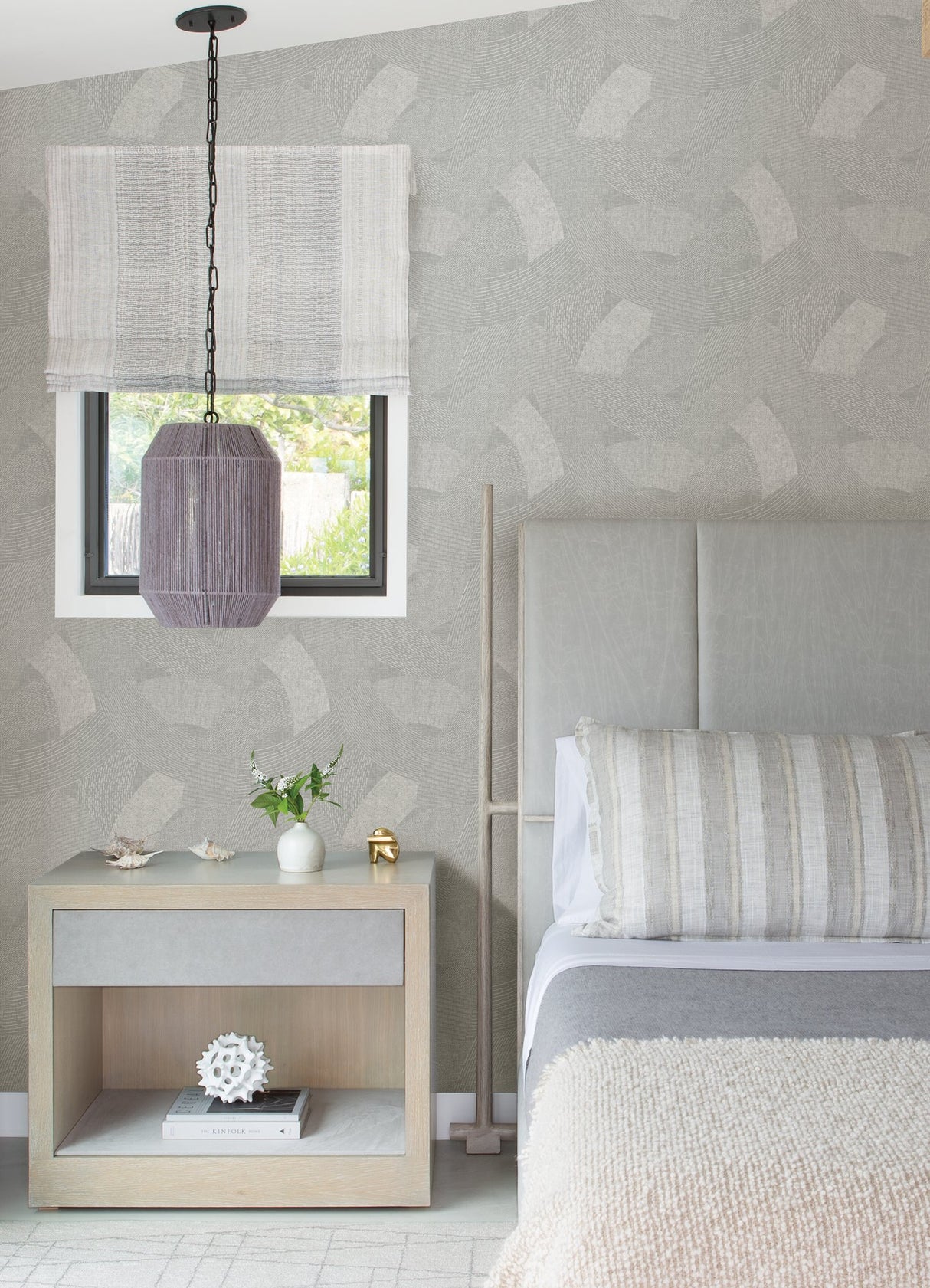 Tania Grey Woven Abstract Wallpaper with Modern Abstract Pattern - A-Street Prints 4121-26936
