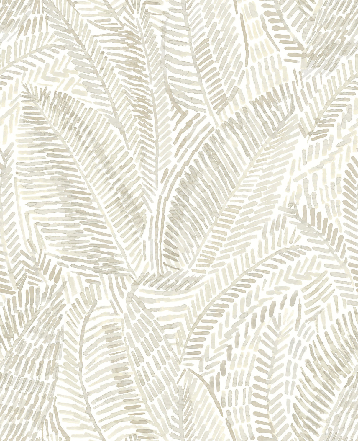 Fildia Taupe Botanical Wallpaper with Abstract Tropical Leaf Motif - A-Street Prints 4121-26950
