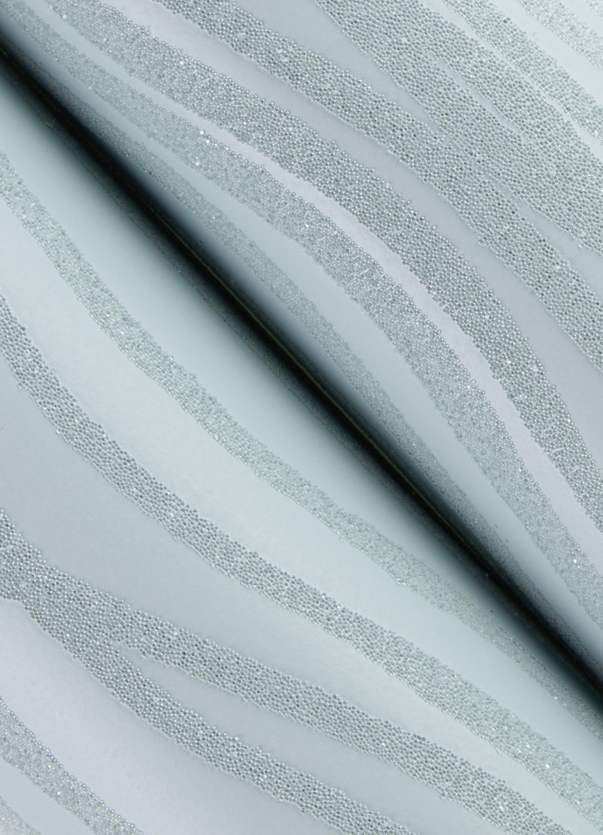 Galyn Sky Blue Pearlescent Wave Wallpaper with Beaded Abstract Stripes - A-Street Prints 4121-72207