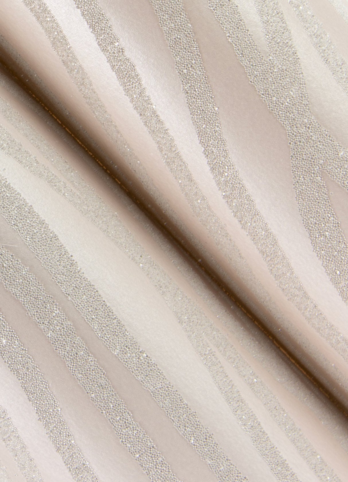 Galyn Rose Gold Pearlescent Wave Wallpaper with Beaded Abstract Glam Design - A-Street Prints 4121-72208