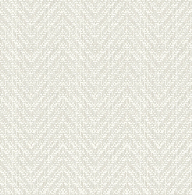 Glynn Silver Chevron Wallpaper with Modern Graphic Pattern - A-Street Prints 4122-26651