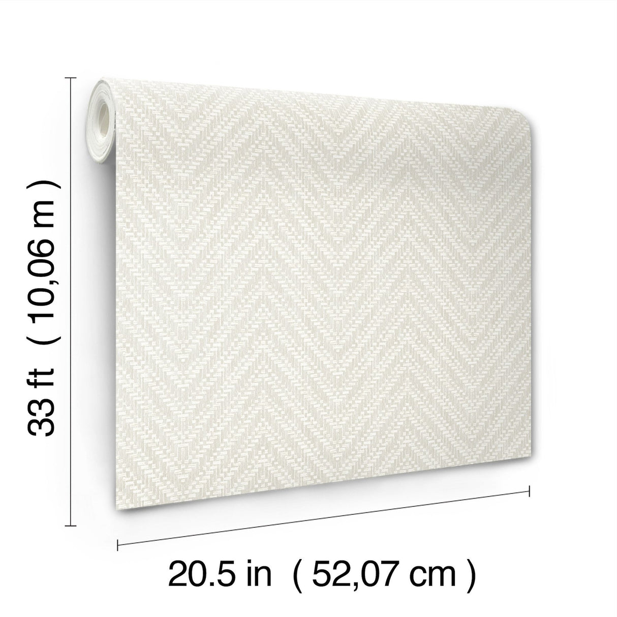 Glynn Silver Chevron Wallpaper with Modern Graphic Pattern - A-Street Prints 4122-26651
