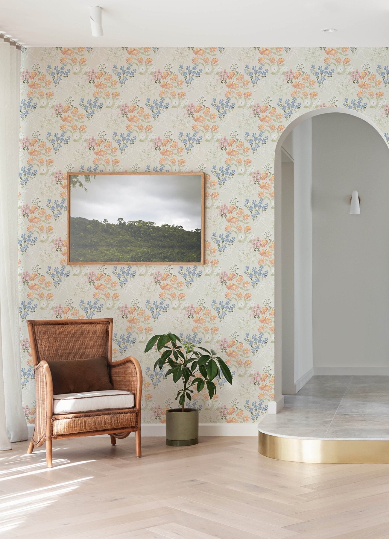 Cultivate Pastel Springtime Blooms Wallpaper with Bohemian Botanical Flowers - A-Street Prints 4122-27020