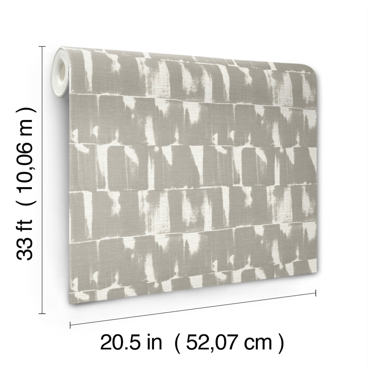 Bancroft Grey Artistic Stripe Wallpaper with Raised Ink Texture - Brewster 4122-27022