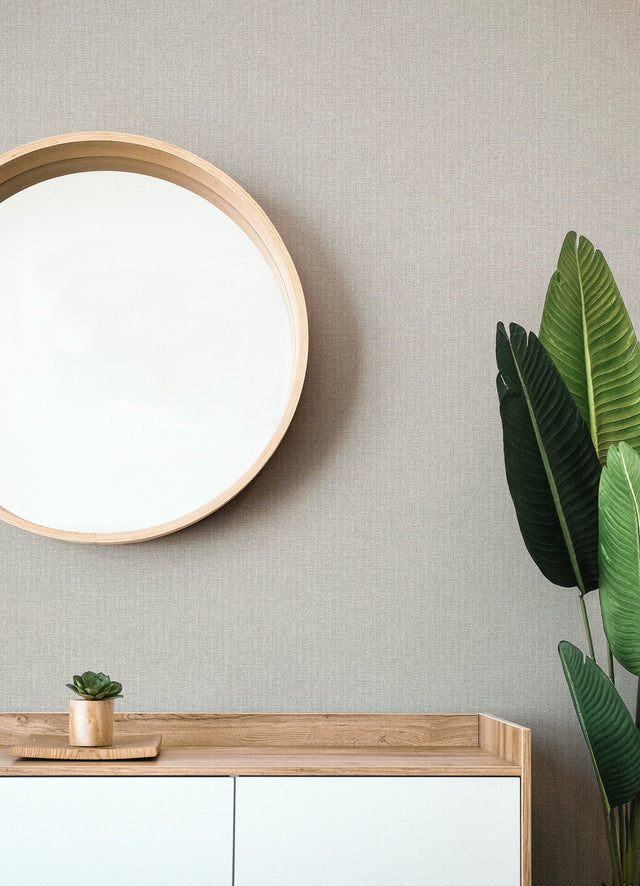 Lawndale Lavender Textured Pinstripe Wallpaper with Fabric Texture Motif - A-Street Prints 4122-27030