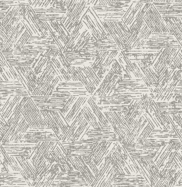 Retreat Charcoal Quilted Geometric Wallpaper with Modern Abstract Pattern - A-Street Prints 4122-27031