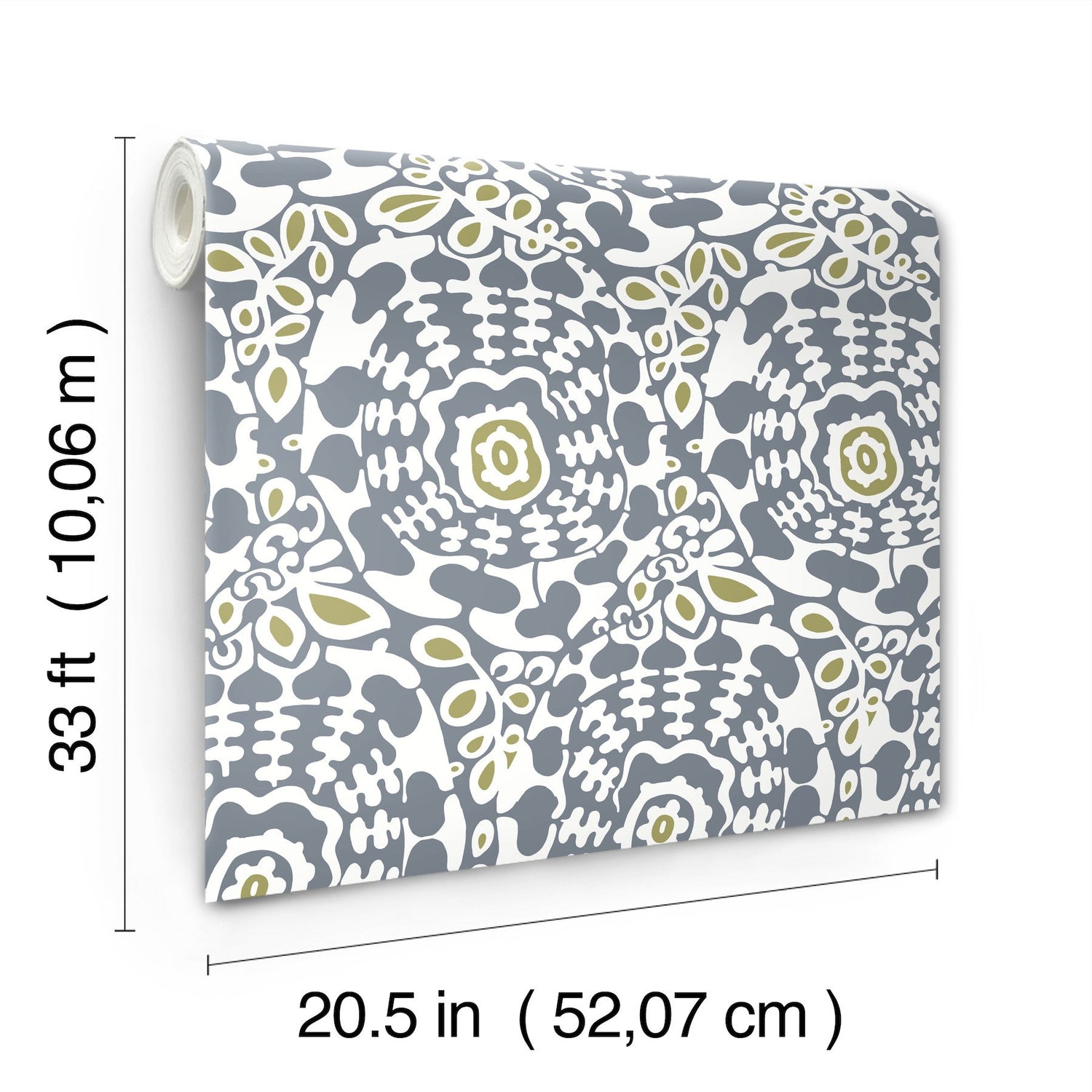 Divine Slate Abstract Medallion Wallpaper with Modern Abstract Medallion Pattern - A-Street Prints 4122-27037