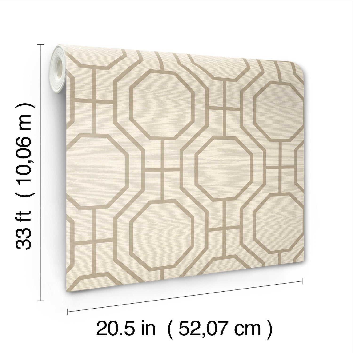 Manor Taupe Geometric Trellis Wallpaper with Modern Trellis Graphics - A-Street Prints 4122-27046