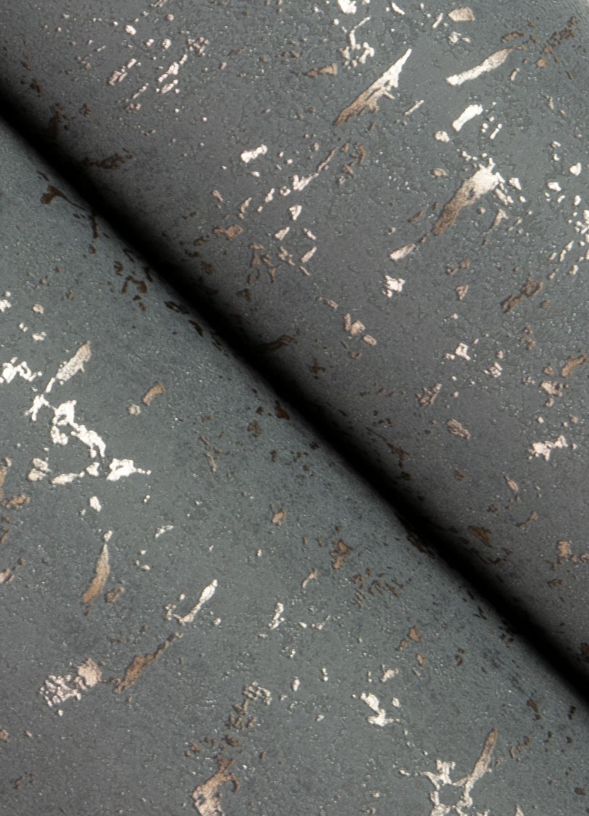 Callie Charcoal Concrete Wallpaper with Metallic Distressed Texture - Advantage 4125-26706
